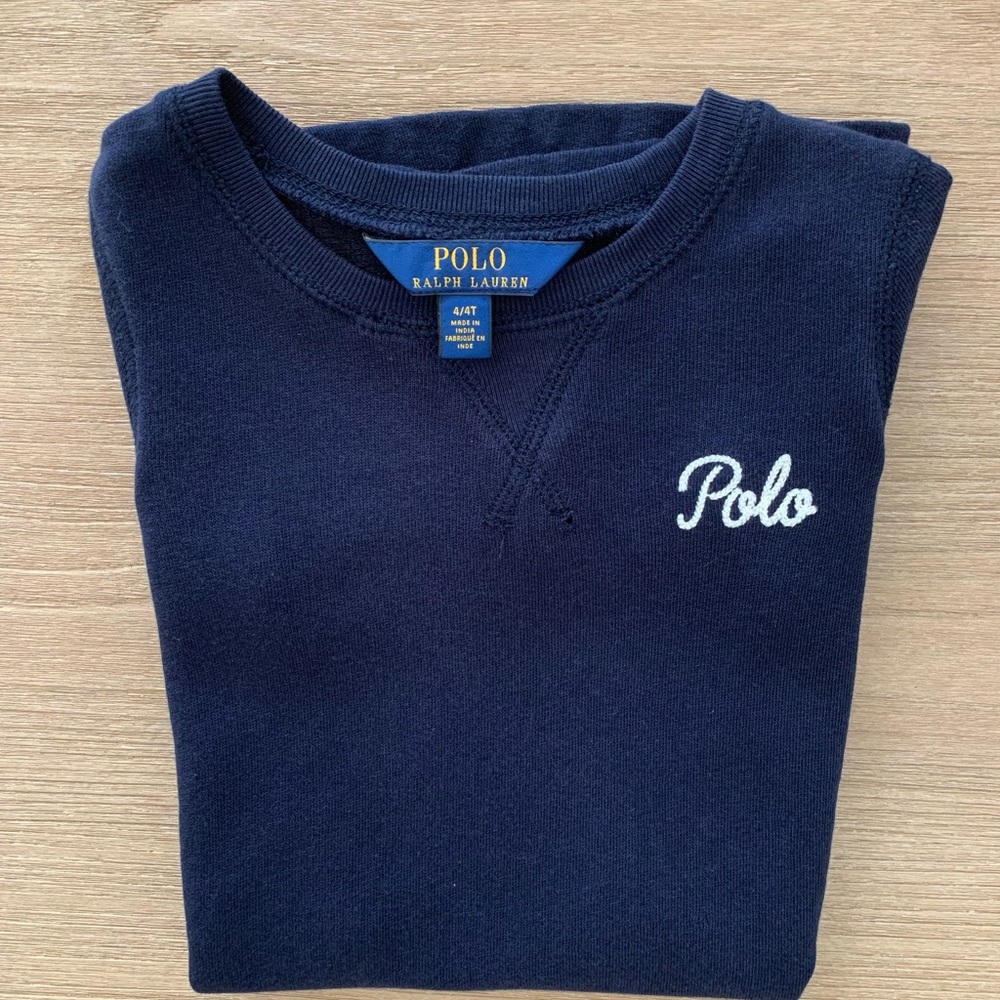 Polo Ralph Lauren Girls Terry Dress Navy Size 4T